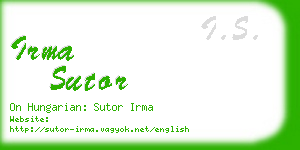 irma sutor business card